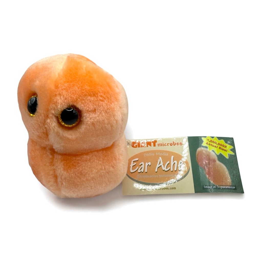 Giant Microbes Stuffed Plush - Ear Ache- NWT - Vintage 2003 - Science Toy